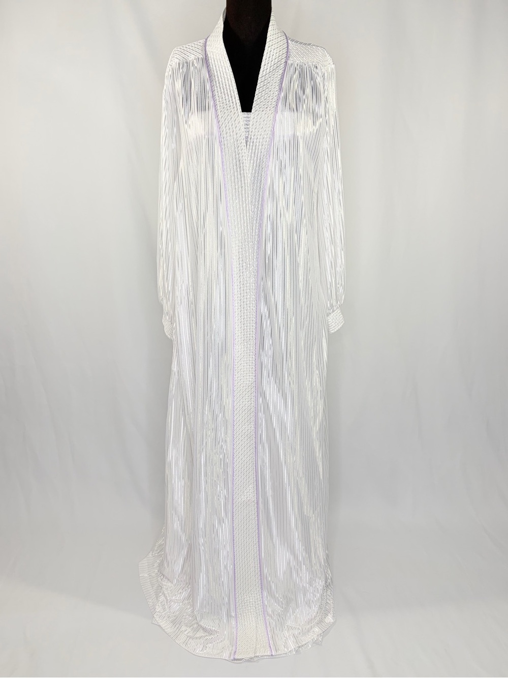 Vintage Dominique White Sheer Peignoir Robe Nightgown Set M Canada 90s / 2000s